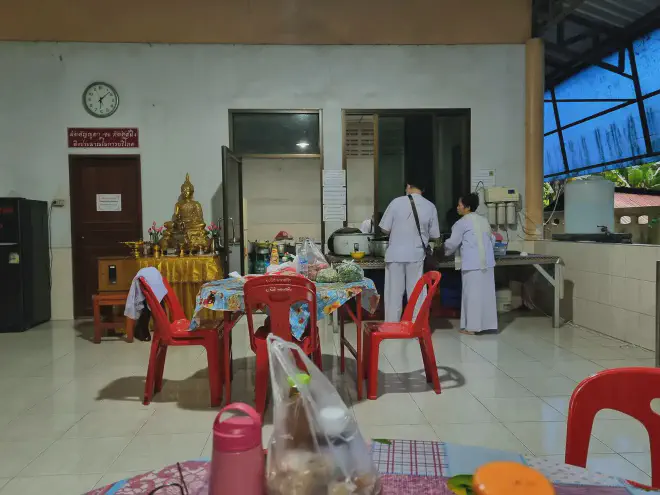 “Breakfast in the mess hall”