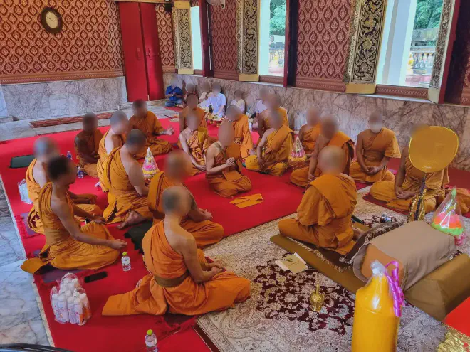 “The final group prayer of the ceremony”